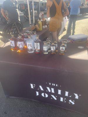 Family Jones whiskey and bourbon samples