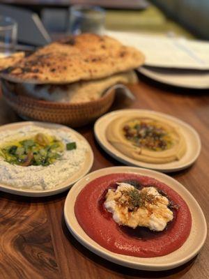 Trio with bread