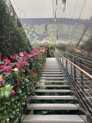 Staircase to pool