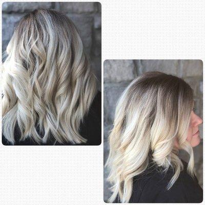 Blonde balayaged bombshell!!!! Ice for days! Hair by Stylist Julie Reserve today: (678) 714-0421