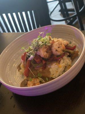 Shrimp and grits. The andouille gravy is amazing