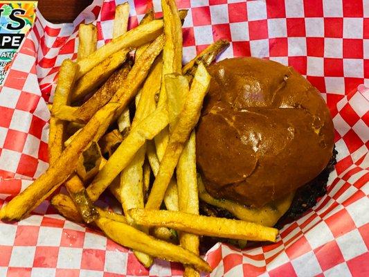 1/2 lb. Charburger with Fries excellent