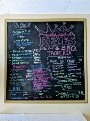 Current Menu as of 6/26/18 Now serving breakfast! Try the breakfast burritos you won't regret it