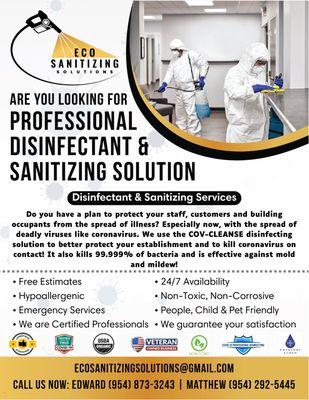 Eco Sanitizing Solutions