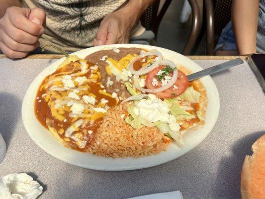 Enchilada & Chili Relleno plate