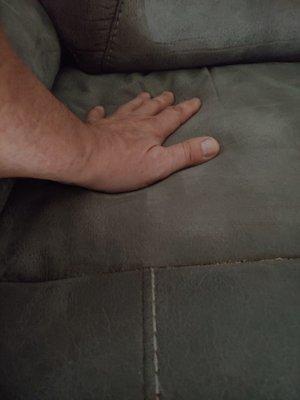 Cushion sags on one side