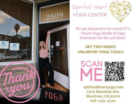 New Student Intro Offer: 2 weeks unlimited yoga only $69!