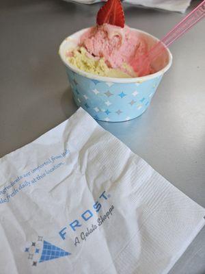 Pistachio & strawberry Gelato