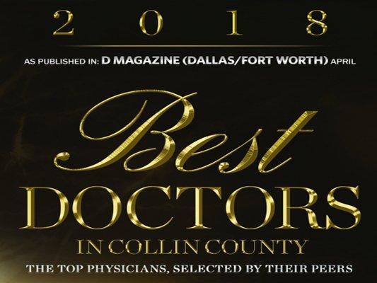 Dr. Arshad Malik was voted one of the best doctors in Collin County by his peers in 2018