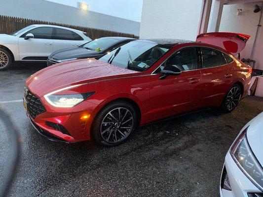 For her: 2020 Sonata SEL Plus w/ Tech package Calypso Red