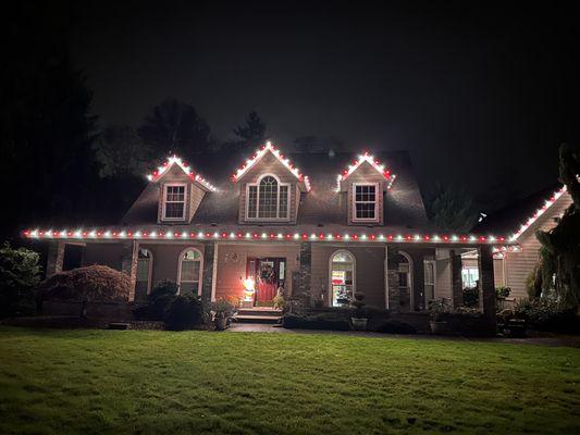 Christmas light installation in Woodland Wa!