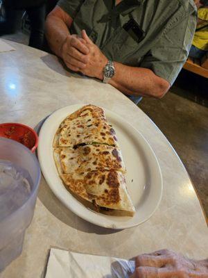 Steak quesadilla...was huge and tasty!