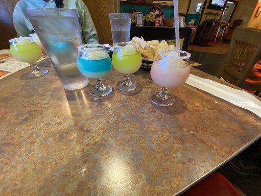 Tiny $5 margaritas ($5 for all 3).