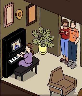 Piano lessons online.