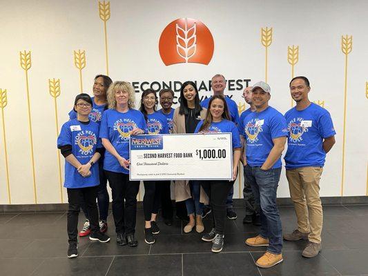 Meriwest staff participating at Second Harvest of Silicon Valley