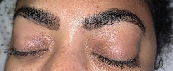 These eyebrows where done TODAY if you can believe that!