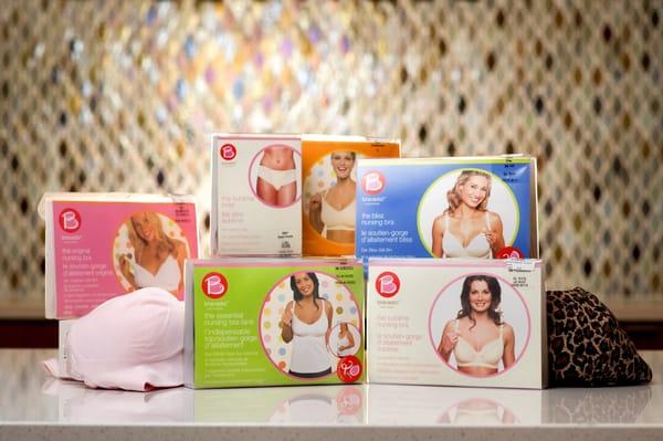 Complete line of nursing bras including Bravado and Cake Lingerie. Certified bra fitting service is available.