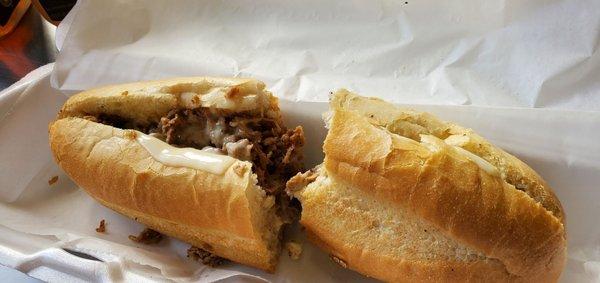 DELICIOUS steak & cheese