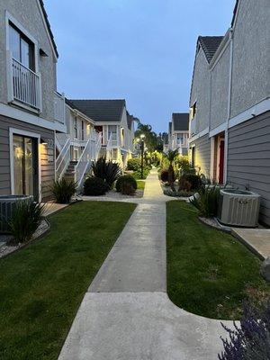 Walkway to the cottages