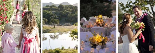 Lake and hill views at the Paniolo Ranch