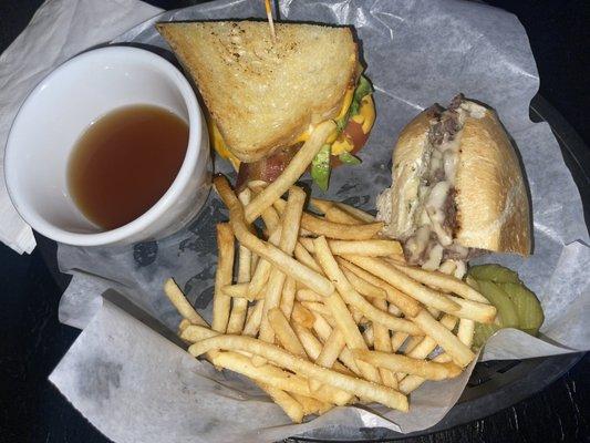 My sister and I shared - that's 1/2 of her French dip