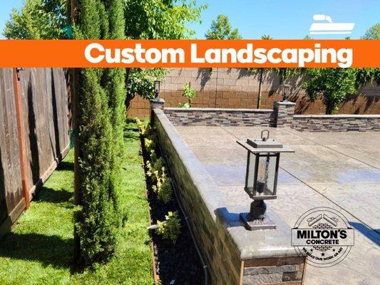 Wall custom landscaping