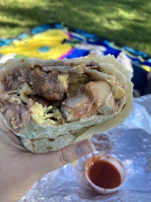 Monster Papas Breakfast burrito