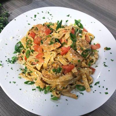 Blackened Shrimp Pasta