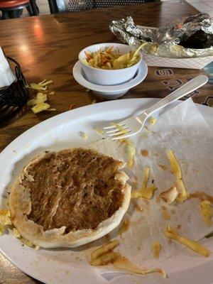 Pupusa revuelta de arroz.