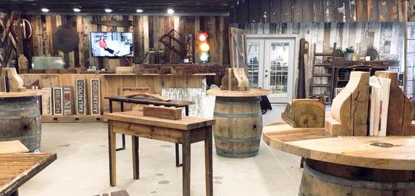 Our retail store filled with gifts made with local reclaimed barn wood