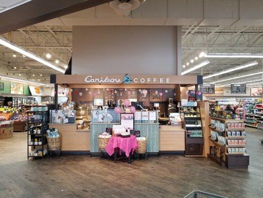 Full service Caribou Coffee. Featuring breakfast sandwiches, fresh bakery items, hot or iced coffee, mochas, lattes, blended drinks and more