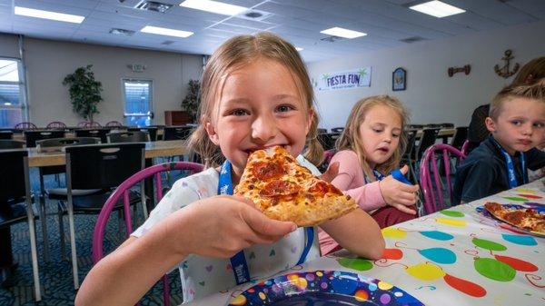 Birthday party pizza