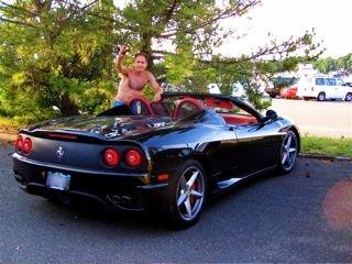 "The cost of a thing (photo of myself enjoying a new Ferrari Spider) is the amount of life you must exchange for it."--Andrew Linick