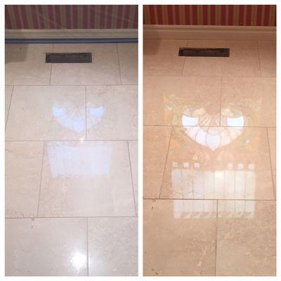 Past customers bathroom floor just needed to be re-polished after 5 years!!