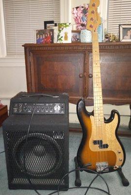 My SWR Workingman's 12 combo and one of my axes.