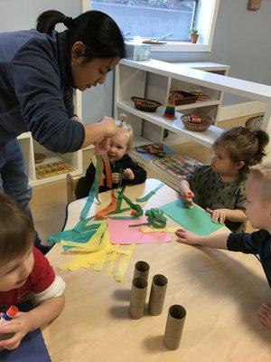 Making Chinese Lanterns for Chinese New Year