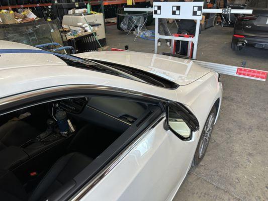 Recalibration after replacing windshield with safety features