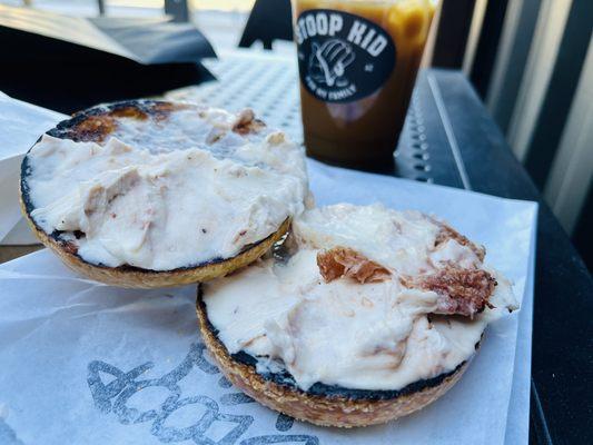 Bagel and berry cream cheese