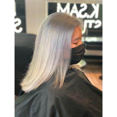 Bleach + tone on natural level 2 hair