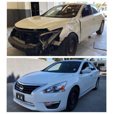 2015 Nissan Altima repaired, painted and detailed!