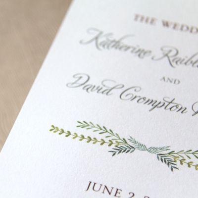 Custom Wedding Programs created by graphic designers at Write Impressions. #weddingprograms#custominvitations #detroit