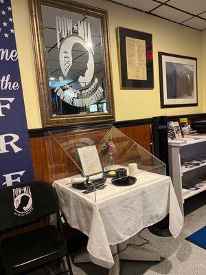 POW/MIA Table at the Post 148.