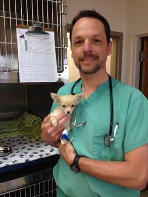 Dr. Eric Chapman with Cupid