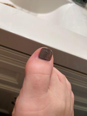 my toenail polish is clumpy and looks horrible for the time and price spent