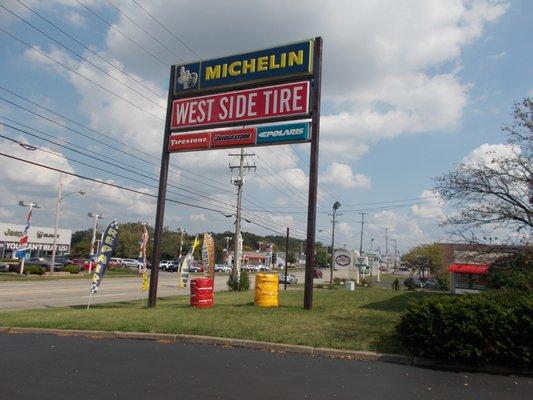 If you are looking high in the sky you will see our sign in front of our Austintown location