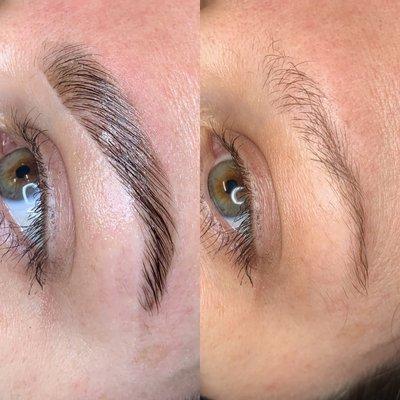 Brow lamination and tint.