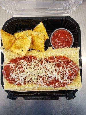 Meatball parm

Meatball sandwich
Fried ravioli