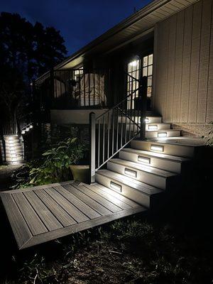 Outdoor kitchen side deck