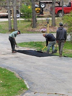 Hodgins workers working hard