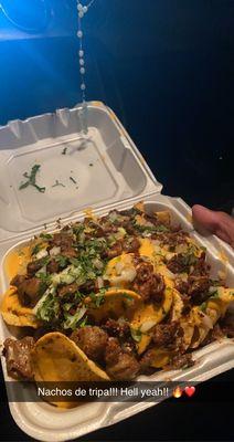 Best tripa nachos ever!!! They even make the tripas extra crispy if you like. Definitely worth the drive and will be coming back again.